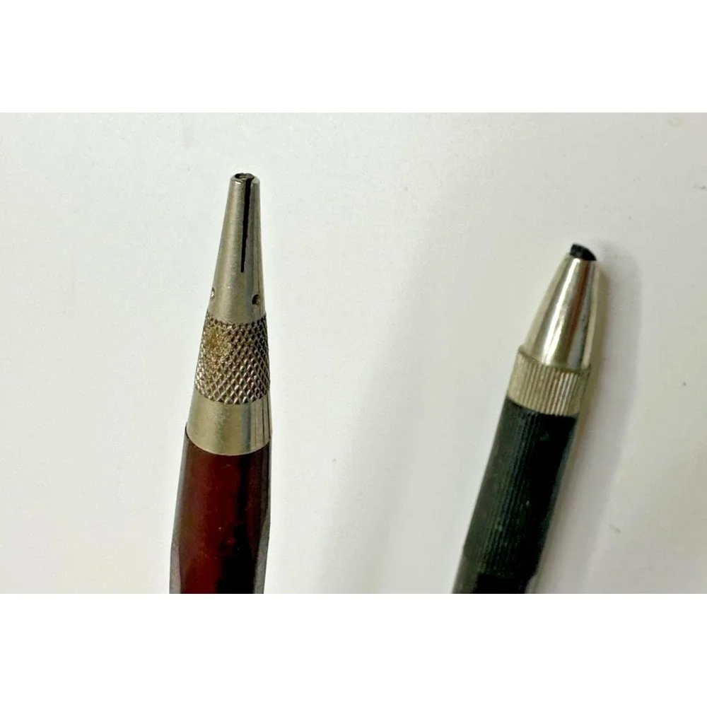 Vtg Autopoint Faber Mechanical Pencils Bell Systems Green Double End Drafting